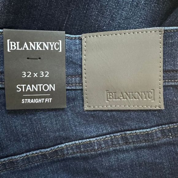 BLANK NYC Mens Stanton Straight Leg Dark Wash Jeans Stretch Denim NWT 32 x 32 - Picture 6 of 9